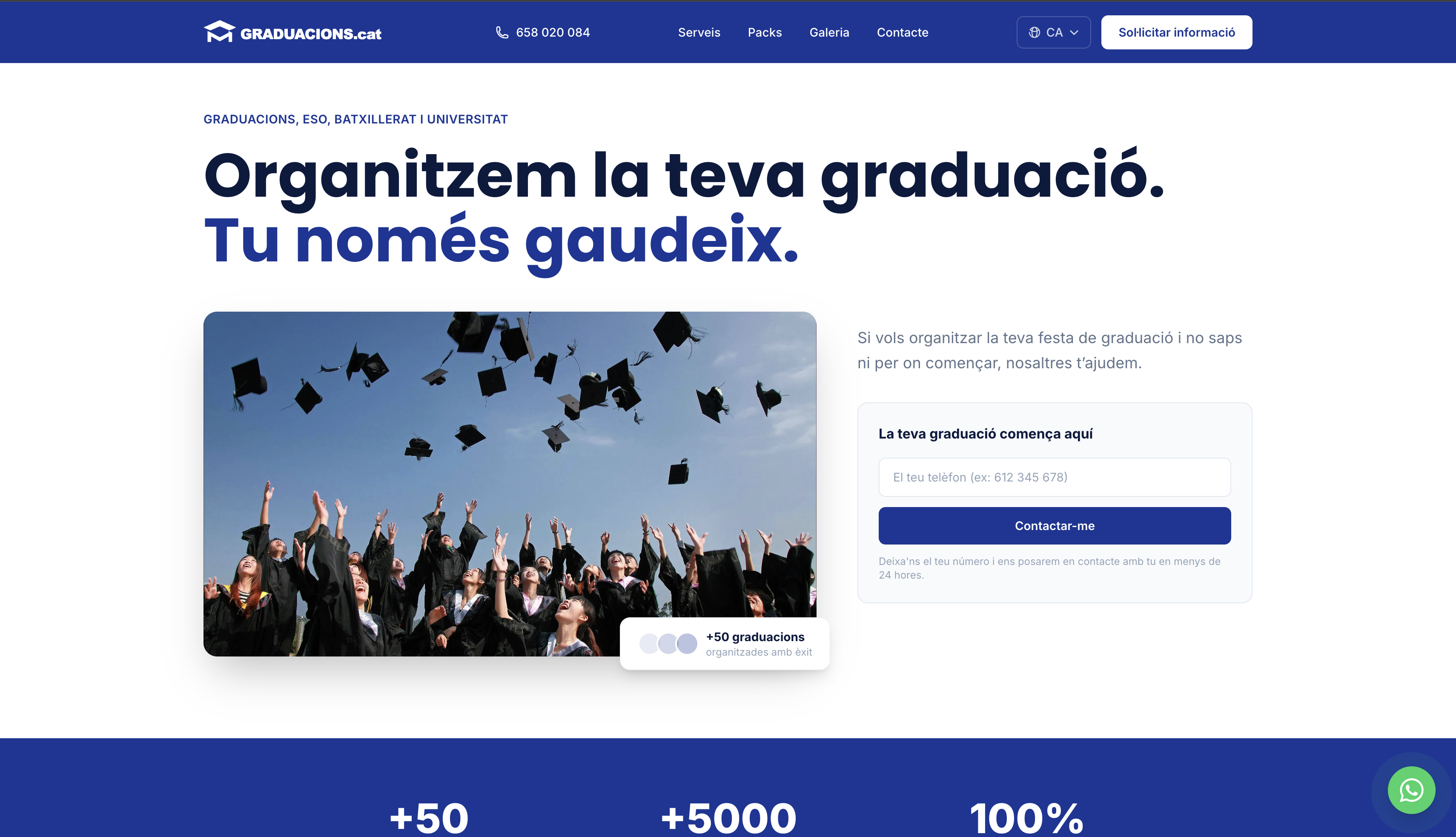 Captura de Graduacions.cat